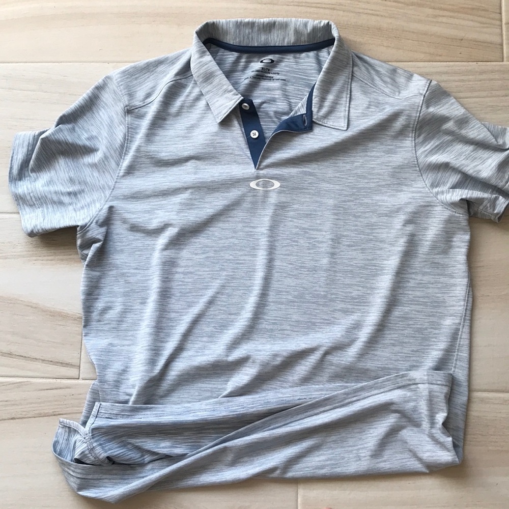 Oakley Golf Shirt XL Light and Dark Blue
